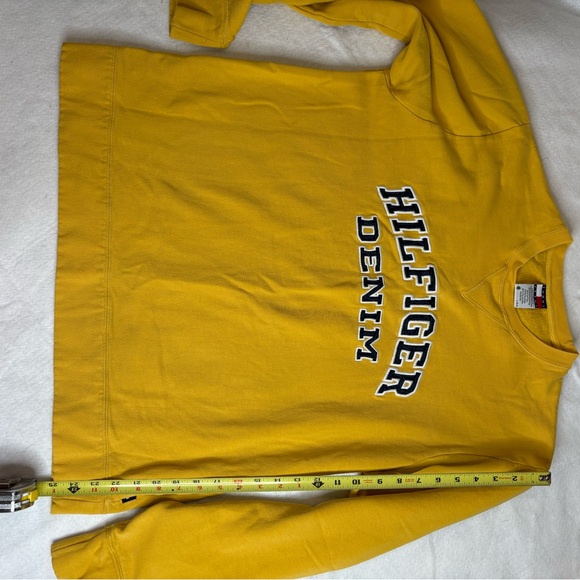 Tommy Hilfiger Denim Mustard Yellow Crewneck Sweatshirt Men’s L - Picture 4 of 5